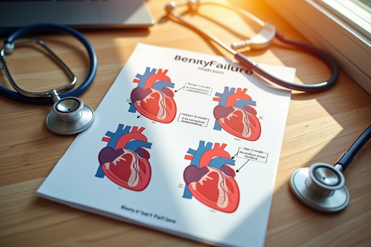 Diagrammes du coeur à différents stades d