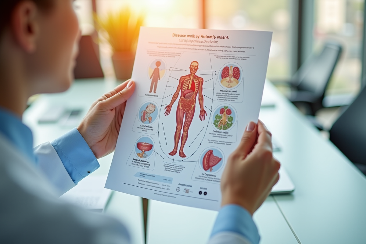 Docteur tenant un graphique sur les maladies non vaccinees