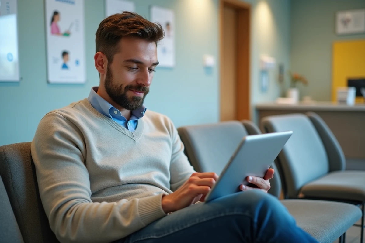 Homme dans une salle d