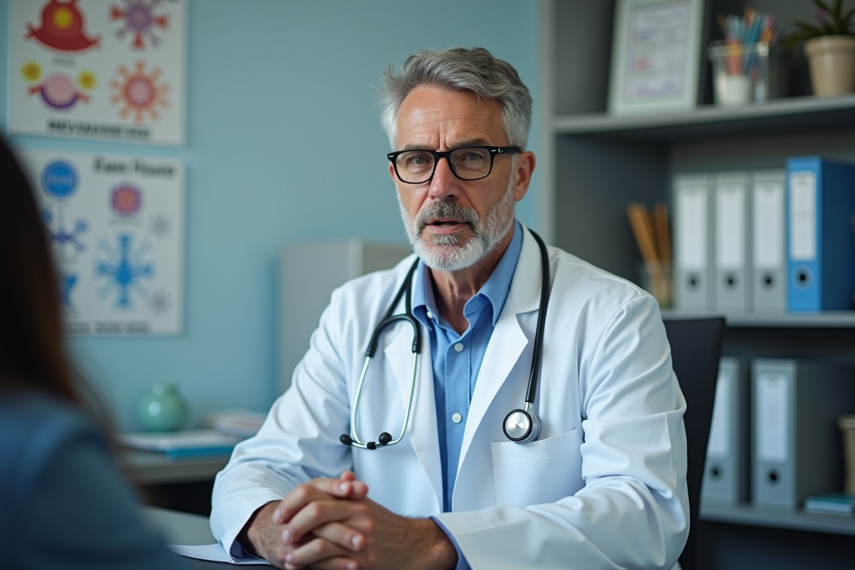 Médecin rassurant lors d