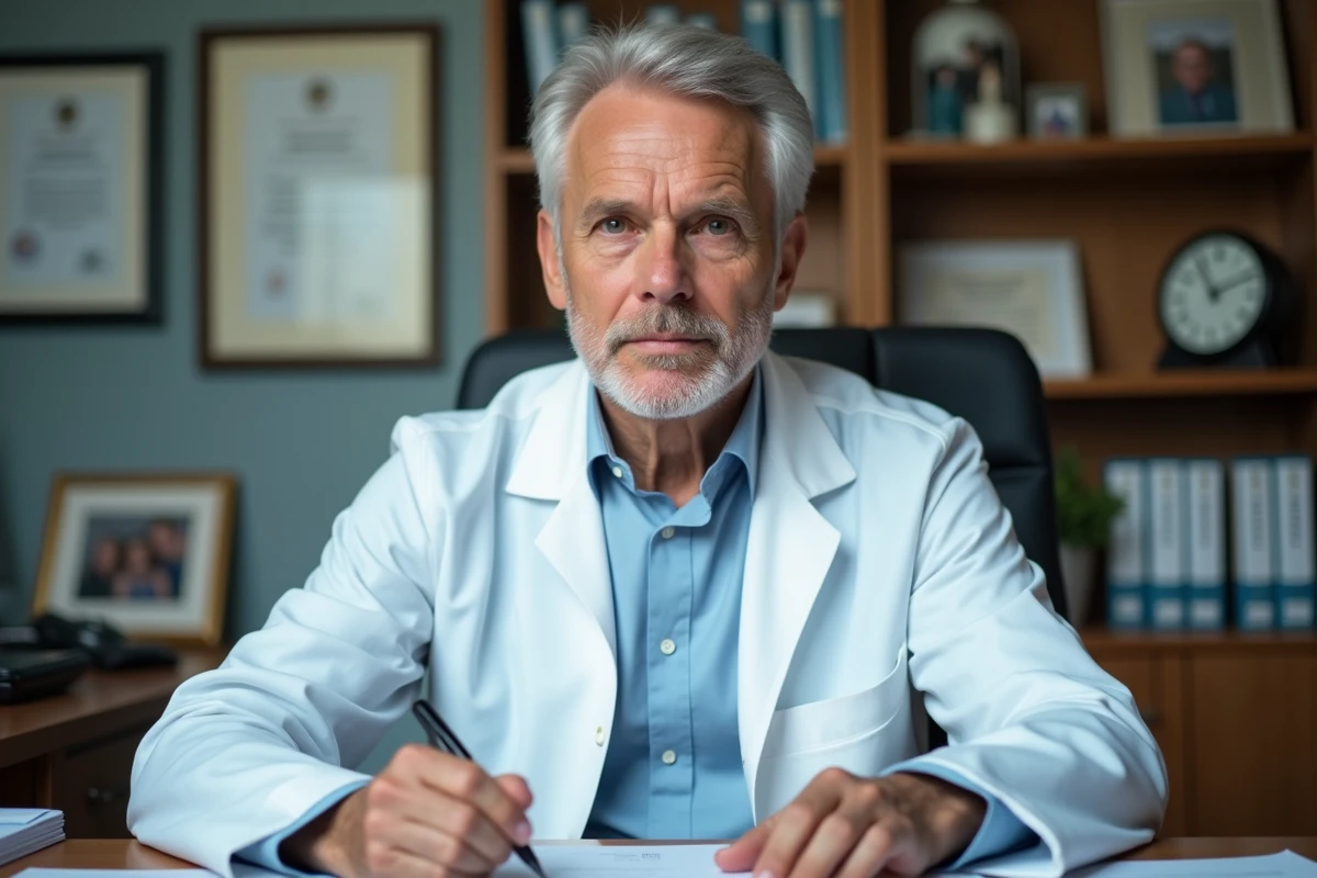 Medecin en consultation dans son bureau